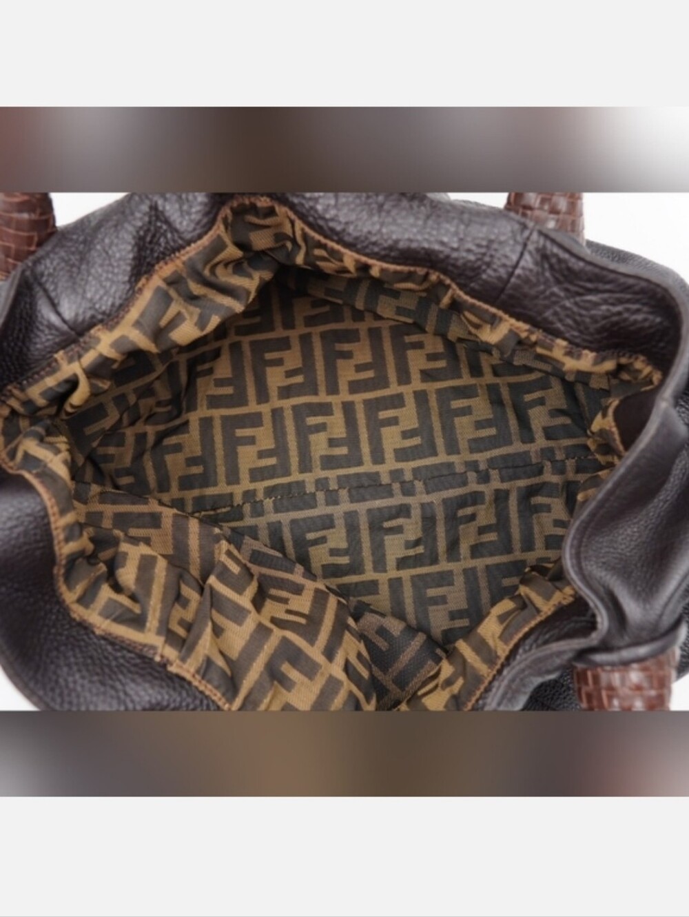 FENDI Nappa Nuvolata Vitello Tortuga Spy Bag - Picture 6 of 16